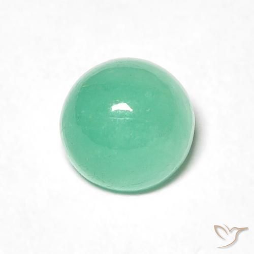 1.05ct 天然 ライトグリーン エメラルド, ラウンド, 半透明