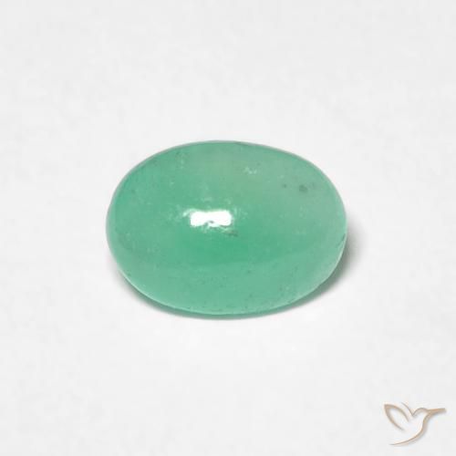 0.58ct 天然 ライトグリーン エメラルド, 楕円形, 半透明