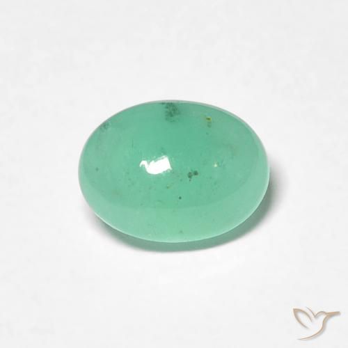 0.77ct 天然 ライトグリーン エメラルド, 楕円形, 半透明