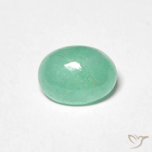 0.71ct 天然 ライトグリーン エメラルド, 楕円形, 半透明
