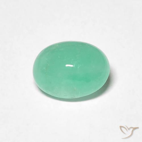 0.74ct 天然 鮮やかなグリーン エメラルド, 楕円形, 半透明