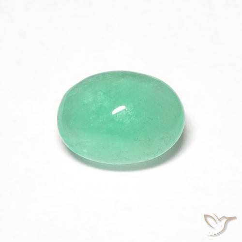 0.45ct 天然 ミディアムグリーン エメラルド, 楕円形, 半透明