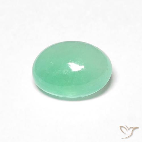 0.58ct 天然 ミディアムグリーン エメラルド, 楕円形, 半透明