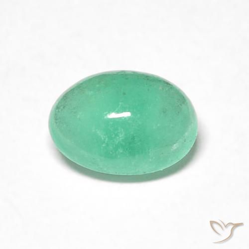 0.61ct 天然 ミントグリーン エメラルド, 楕円形, 半透明
