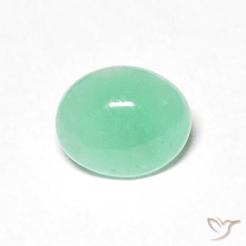 0.54ct 天然 薄いミントグリーン エメラルド, 楕円形, 半透明