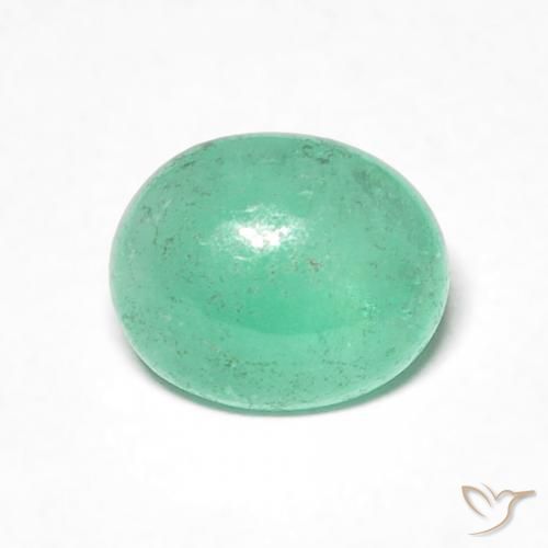 0.88ct 天然 鮮やかなグリーン エメラルド, 楕円形, 半透明