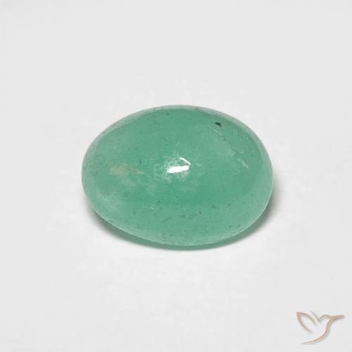 0.75ct 天然 ライトグリーン エメラルド, 楕円形, 半透明