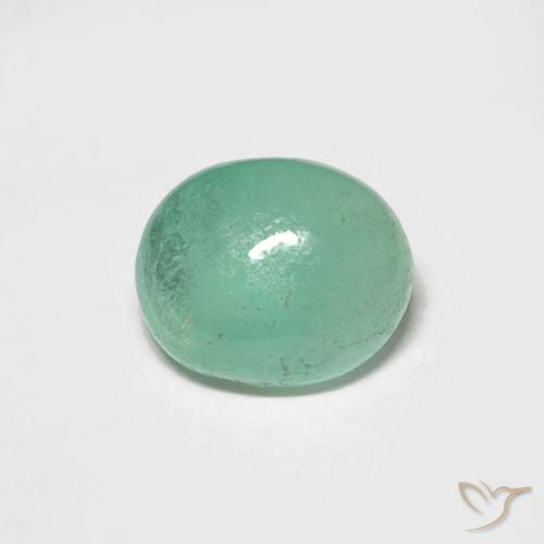 0.67ct 天然 ピスタチオグリーン エメラルド, 楕円形, 半透明