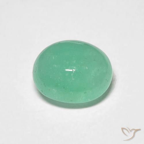 0.97ct 天然 鮮やかなグリーン エメラルド, 楕円形, 半透明