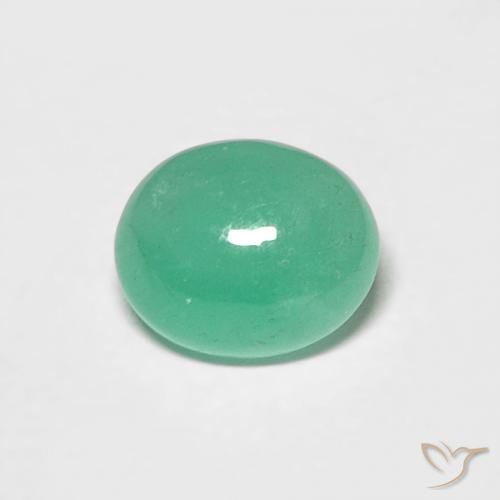 0.62ct 天然 濃いミントグリーン エメラルド, 楕円形, 半透明