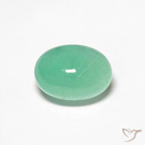 0.57ct 天然 ピスタチオグリーン エメラルド, 楕円形, 半透明