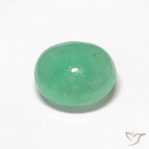 0.35ct 天然 鮮やかなグリーン エメラルド, 楕円形, 半透明