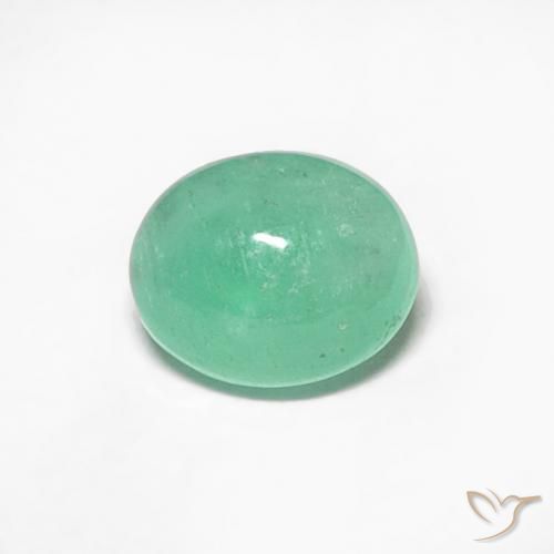 0.44ct 天然 ライトグリーン エメラルド, 楕円形, 半透明