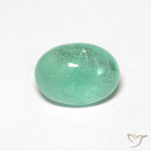 0.55ct 天然 ピスタチオグリーン エメラルド, 楕円形, 半透明
