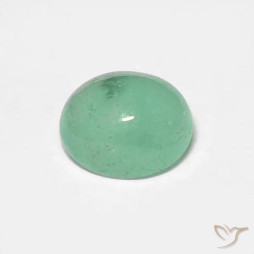 0.45ct 天然 鮮やかなグリーン エメラルド, 楕円形, 半透明
