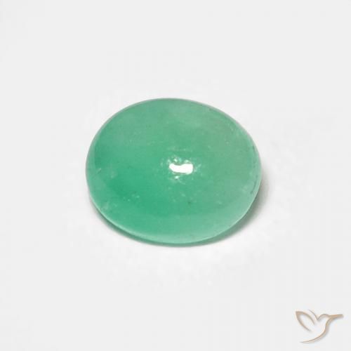 0.54ct 天然 ライトグリーン エメラルド, 楕円形, 半透明