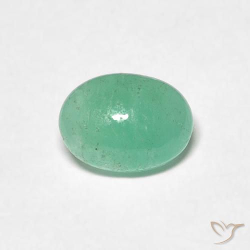 0.79ct 天然 鮮やかなグリーン エメラルド, 楕円形, 半透明