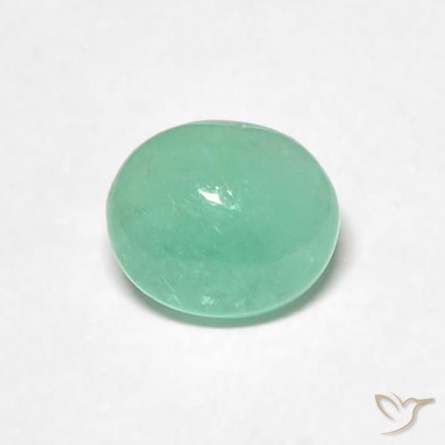 0.53ct 天然 ライトグリーン エメラルド, 楕円形, 半透明