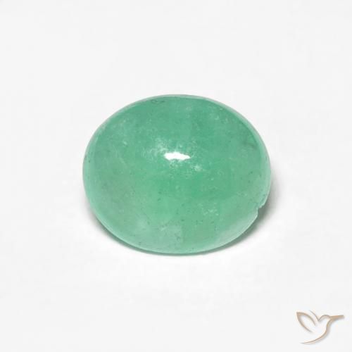 0.94ct 天然 鮮やかなグリーン エメラルド, 楕円形, 半透明