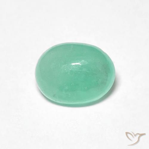 0.71ct 天然 ライトグリーン エメラルド, 楕円形, 半透明