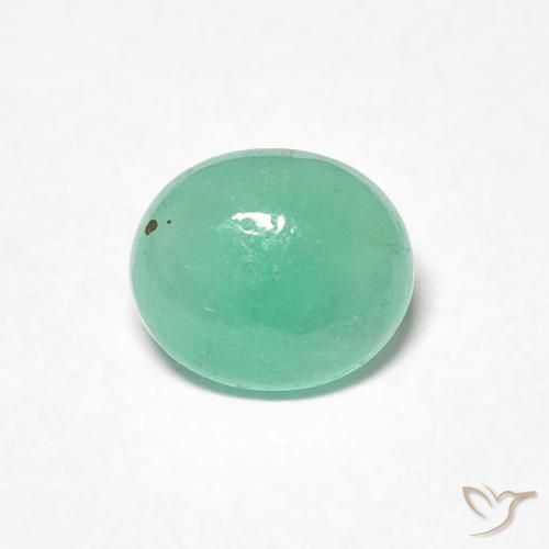 0.68ct 天然 鮮やかなグリーン エメラルド, 楕円形, 半透明