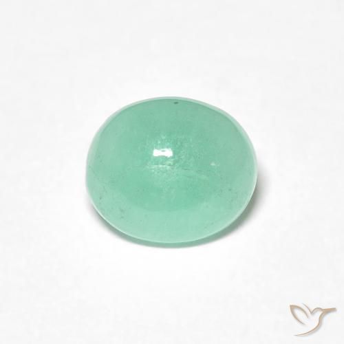 0.89ct 天然 鮮やかなグリーン エメラルド, 楕円形, 半透明