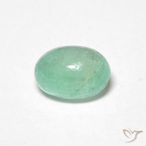 0.52ct 天然 鮮やかなグリーン エメラルド, 楕円形, 半透明