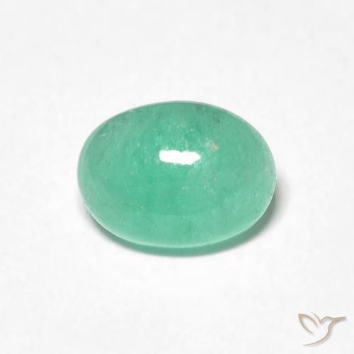 0.98ct 天然 ブルーグリーン エメラルド, 楕円形, 半透明
