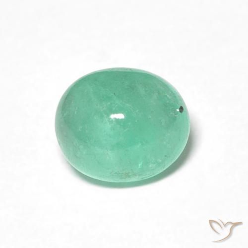 0.88ct 天然 鮮やかなグリーン エメラルド, 楕円形, 半透明