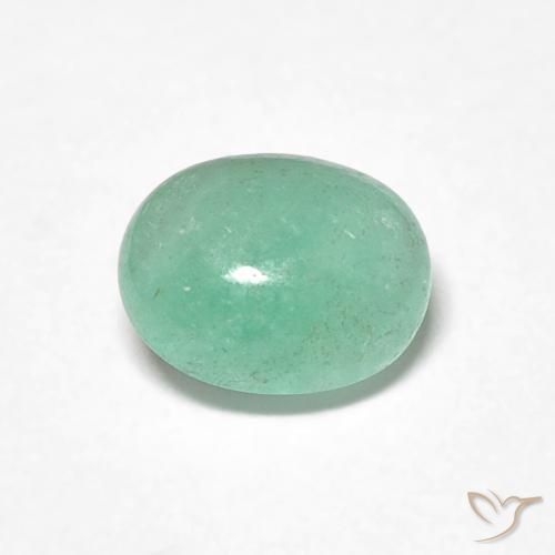 0.80ct 天然 ピスタチオグリーン エメラルド, 楕円形, 半透明