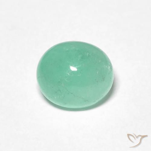 1.12ct 天然 ライトグリーン エメラルド, 楕円形, 半透明