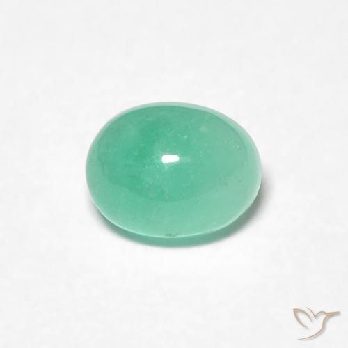 0.43ct 天然 ライトグリーン エメラルド, 楕円形, 半透明