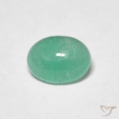 0.50ct 天然 ミディアムグリーン エメラルド, 楕円形, 半透明