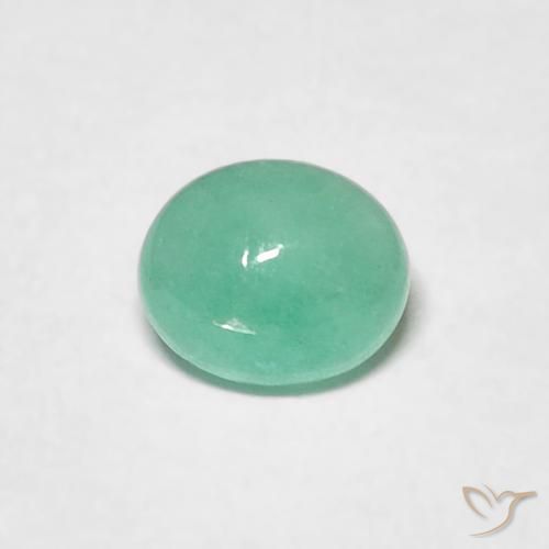 0.56ct 天然 シダグリーン エメラルド, 楕円形, 半透明