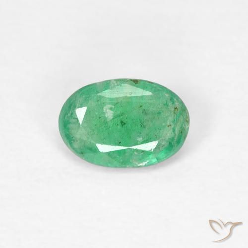 0.33ct 天然 鮮やかなグリーン エメラルド, 楕円形, SI