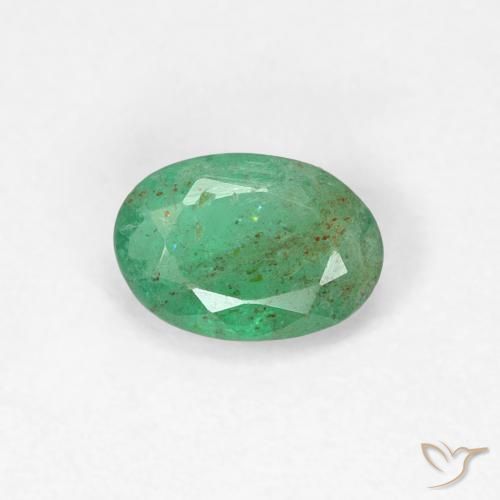 0.41ct 天然 ライトグリーン エメラルド, 楕円形, SI