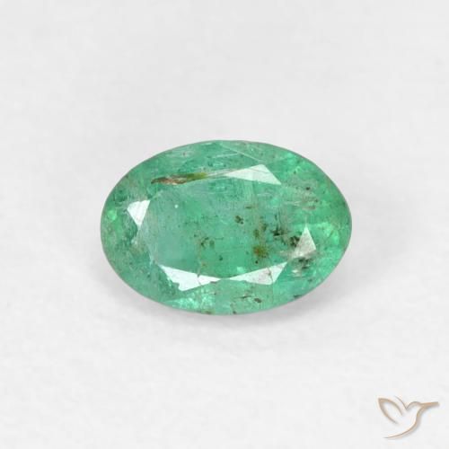 0.47ct 天然 ミディアムグリーン エメラルド, 楕円形, SI