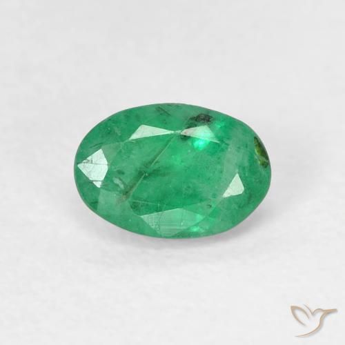 0.49ct 天然 ライトグリーン エメラルド, 楕円形, SI