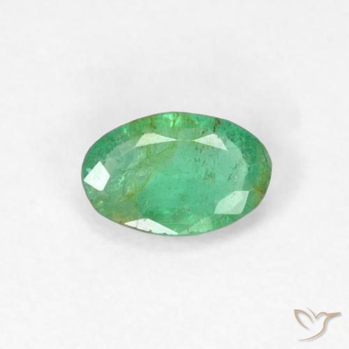 0.29ct 天然 鮮やかなグリーン エメラルド, 楕円形, SI