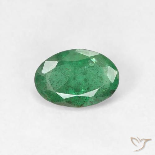 0.36ct 天然 ミディアムグリーン エメラルド, 楕円形, SI