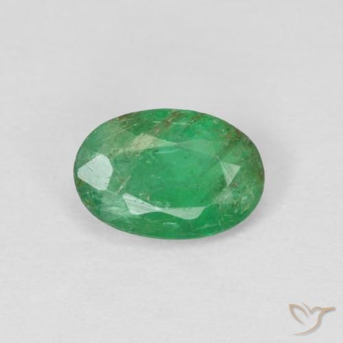 0.40ct 天然 シャムロックグリーン エメラルド, 楕円形, VS-SI