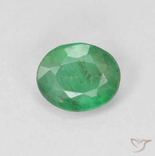 0.71ct 天然 シャムロックグリーン エメラルド, 楕円形, SI