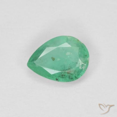 0.25ct 天然 ジェイドグリーン エメラルド, 洋梨の形, VS-SI