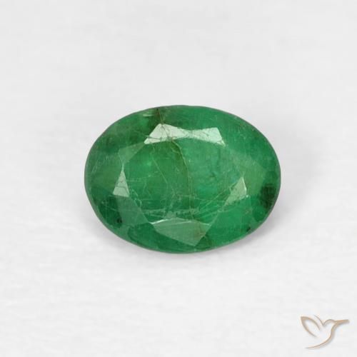 0.31ct 天然 ミディアムグリーン エメラルド, 楕円形, SI