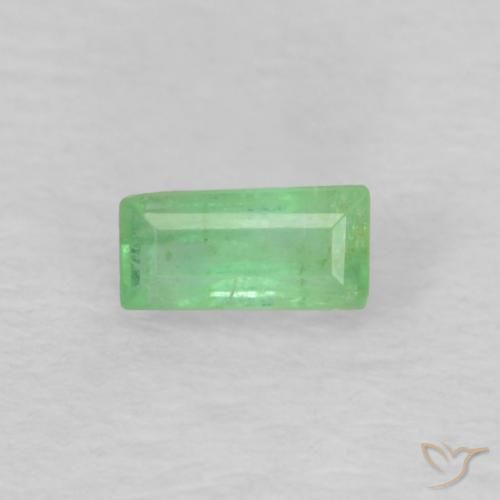 ルースエメラルド 0.14ct ライトグリーン エメラルド 宝石販売, 認定 