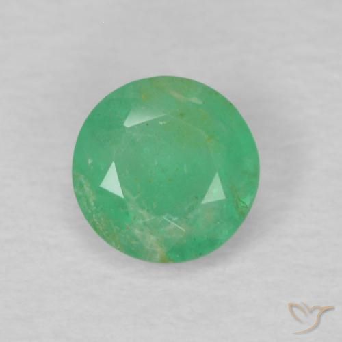 0.27ct 天然 黄みがかったグリーン エメラルド, ラウンド, VS-SI