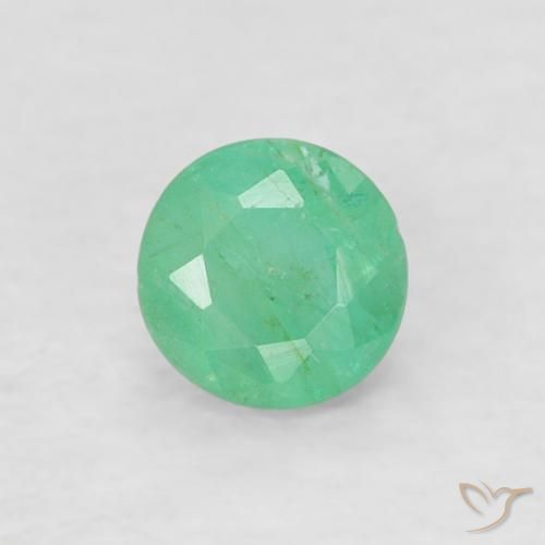 0.16ct 天然 ミントグリーン エメラルド, ラウンド, SI
