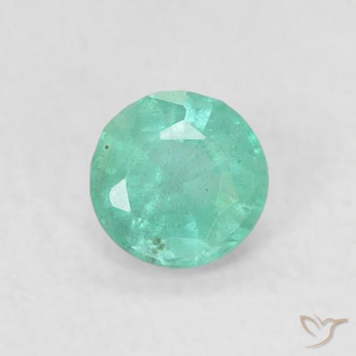 0.15ct 天然 クールエメラルドグリーン エメラルド, ラウンド, SI