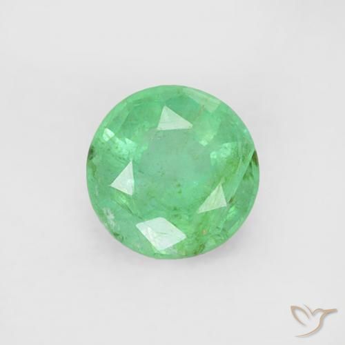 0.16ct 天然 クールグリーン エメラルド, ラウンド, SI
