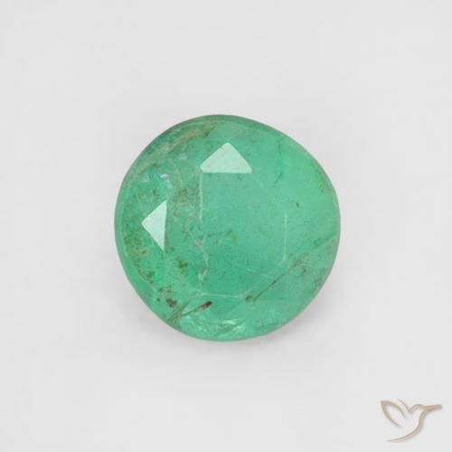 0.16ct 天然 ミディアムグリーン エメラルド, ラウンド, SI